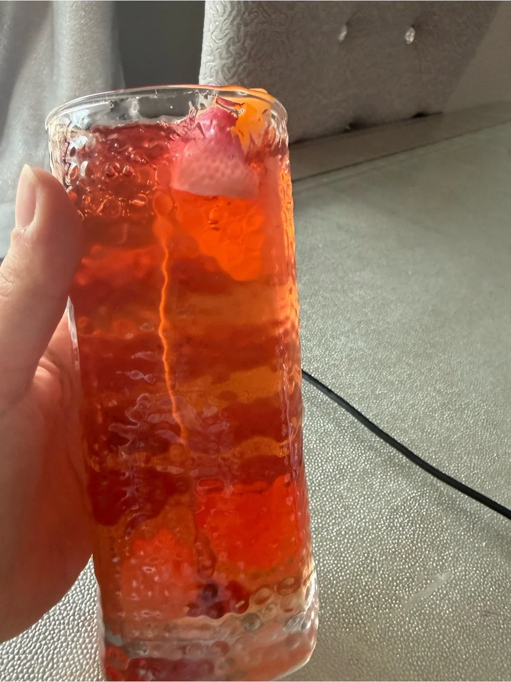 Custom made Candle with real fruits Strawberry and orange